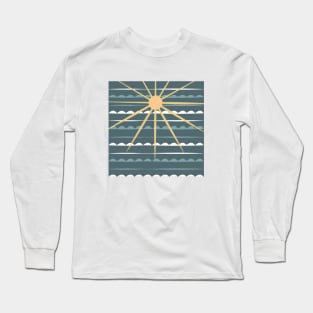 Sunset, sea,.5. sun, sun-art, beach, spring, ocean, sunart, summer, green Long Sleeve T-Shirt